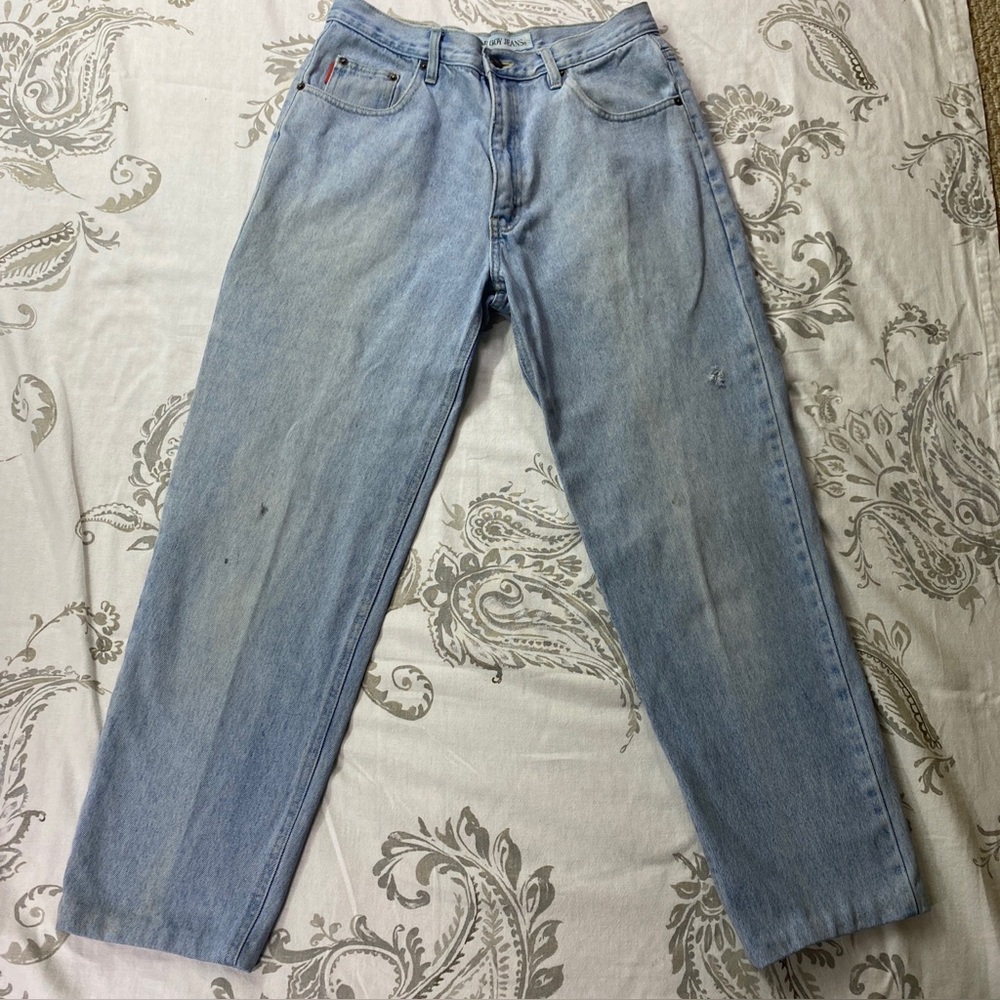 Bugle Boy Vintage Relaxed Fit
Tapered Jeans‎ Tag Sz 32X32 Actual
31X27